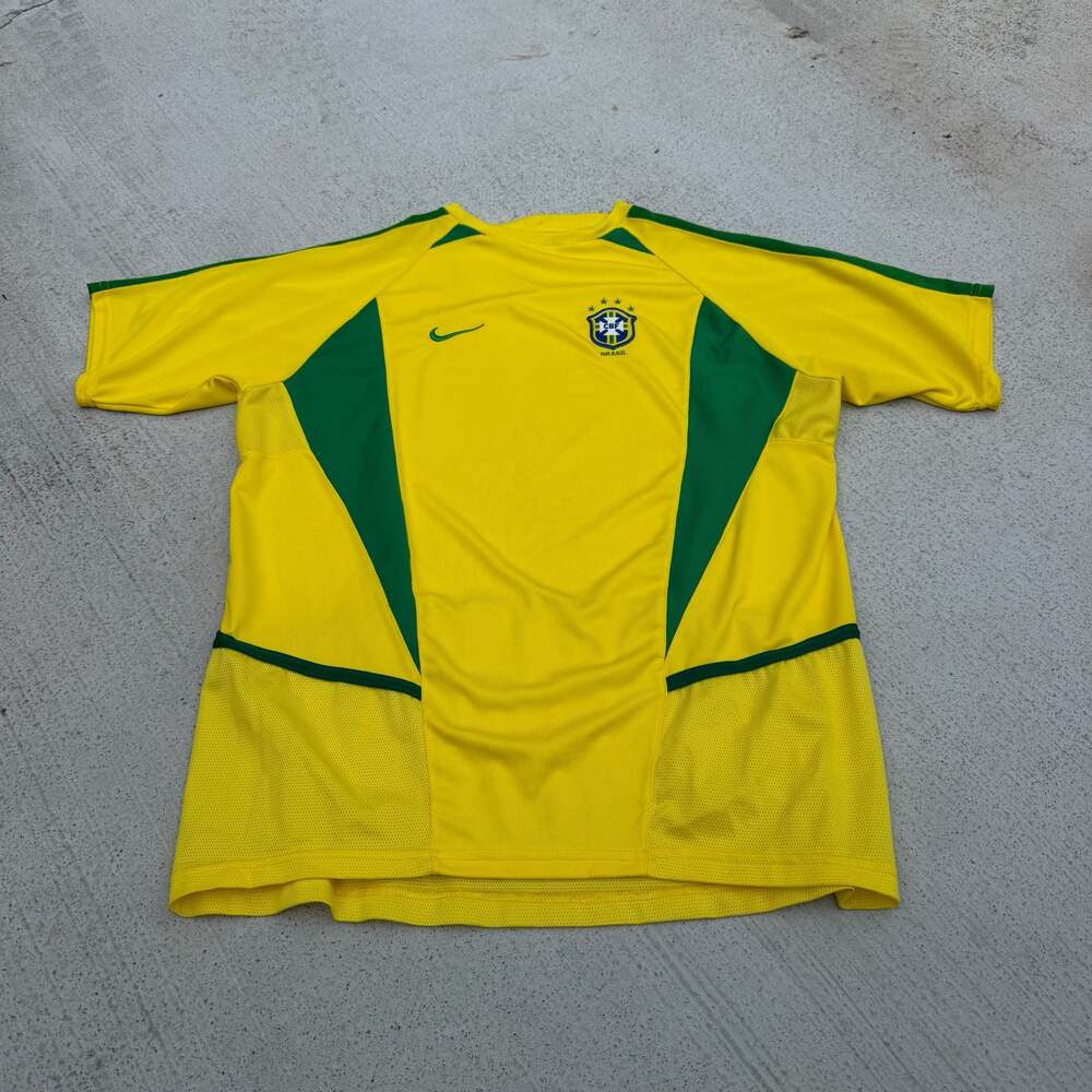 Vintage 2002-2004 Brazil Nike Home Soccer Jersey